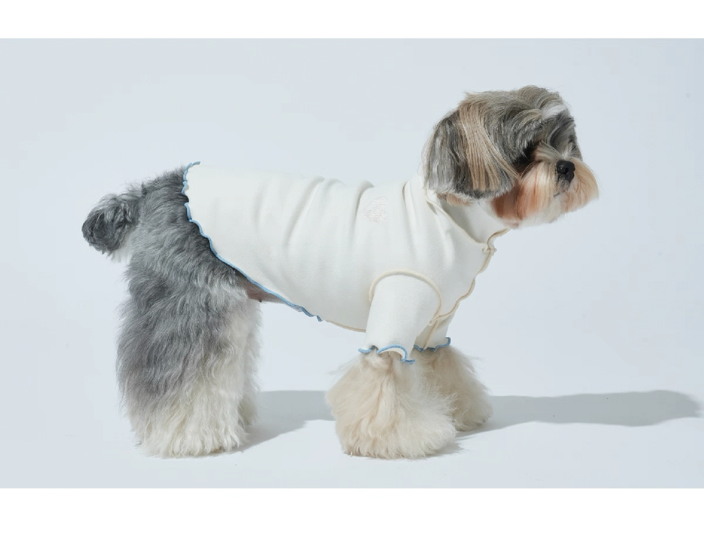 Ruffle Base Layer Top — Puppy Gallery Korean Pet Shirt for Small, Medium, and Large Dogs & Cats, Soft and Comfortable Inner Wear