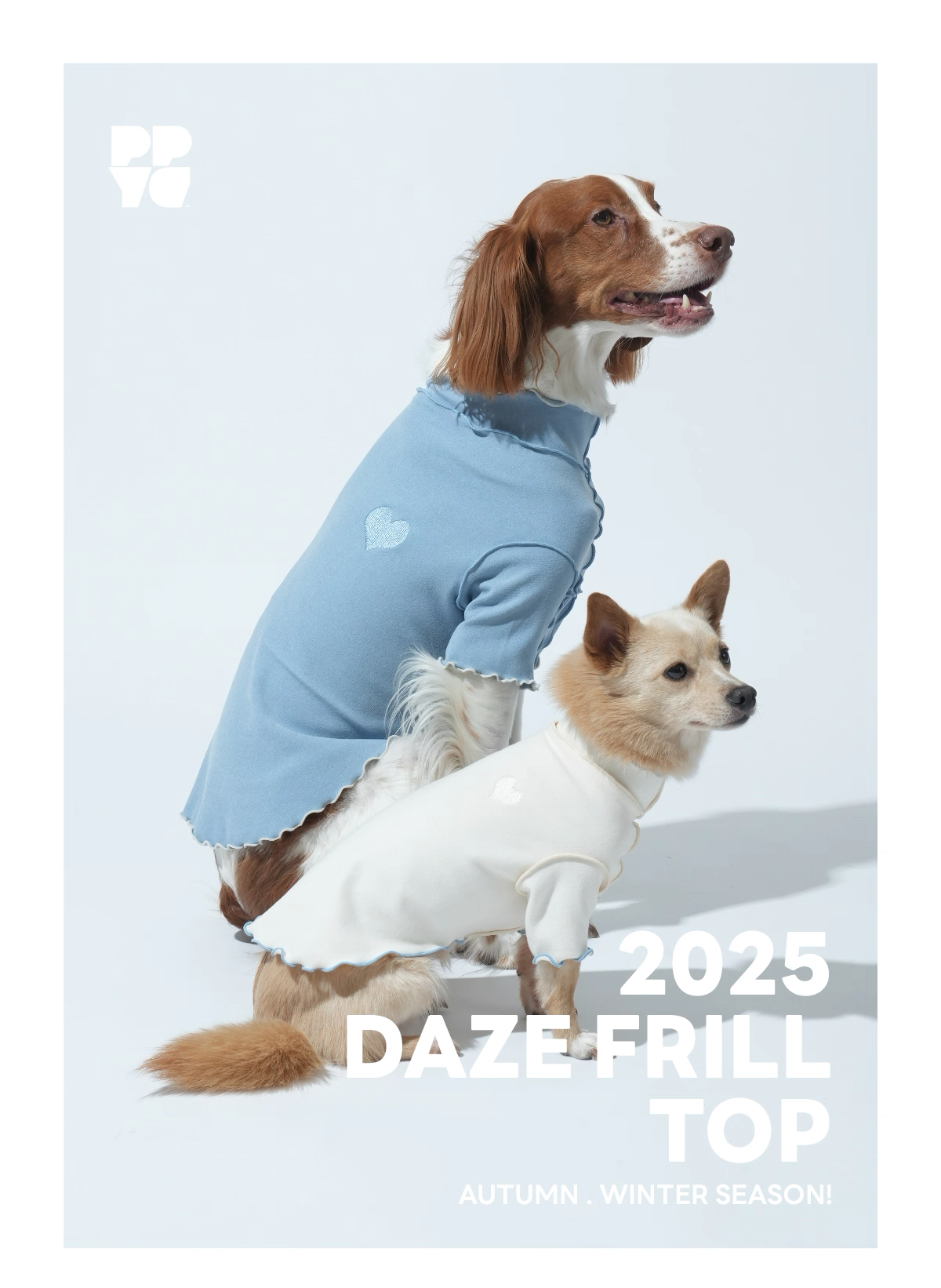 Ruffle Base Layer Top — Puppy Gallery Korean Pet Shirt for Small, Medium, and Large Dogs & Cats, Soft and Comfortable Inner Wear