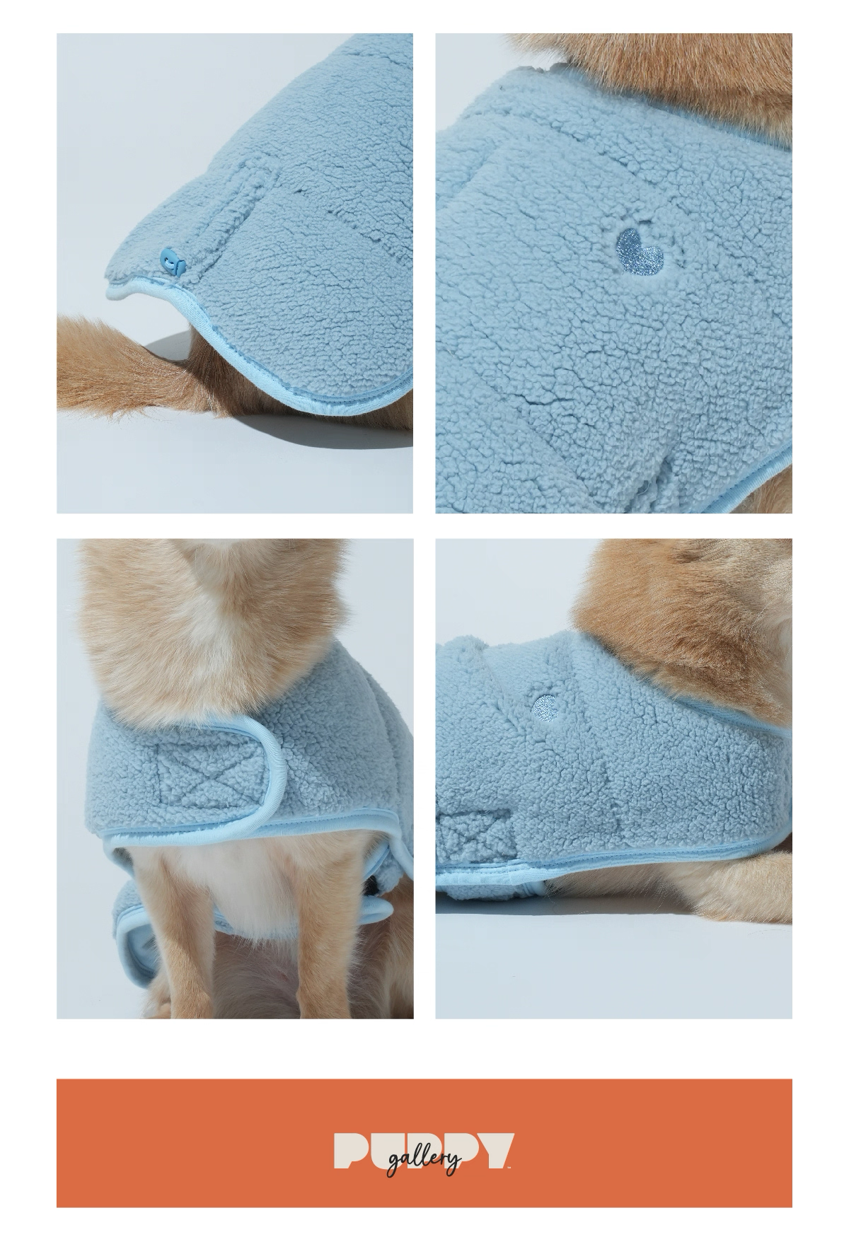 Heart Cape – Puppy Gallery Korean Warm Pet Coat Cloak for Small, Medium, and Large Dogs and Cats