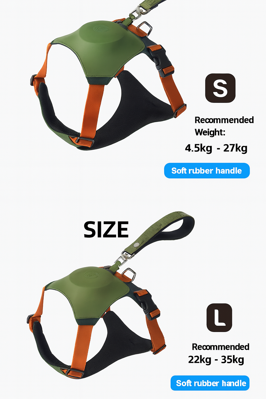 TAILHIGH Imported from Korea — All-in-One No-Pull Harness and Leash Set for Small, Medium, and Large Dogs and Cats